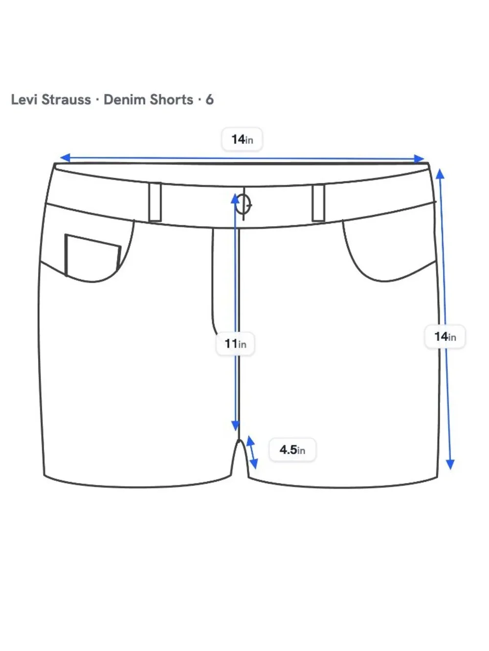 NWT Levi Signature Gold Size 6 High Rise Utility Denim Shorts Stretch Blue 28W